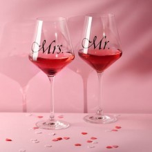 Кт/2 чаши за вино 550мл Mr&mrs